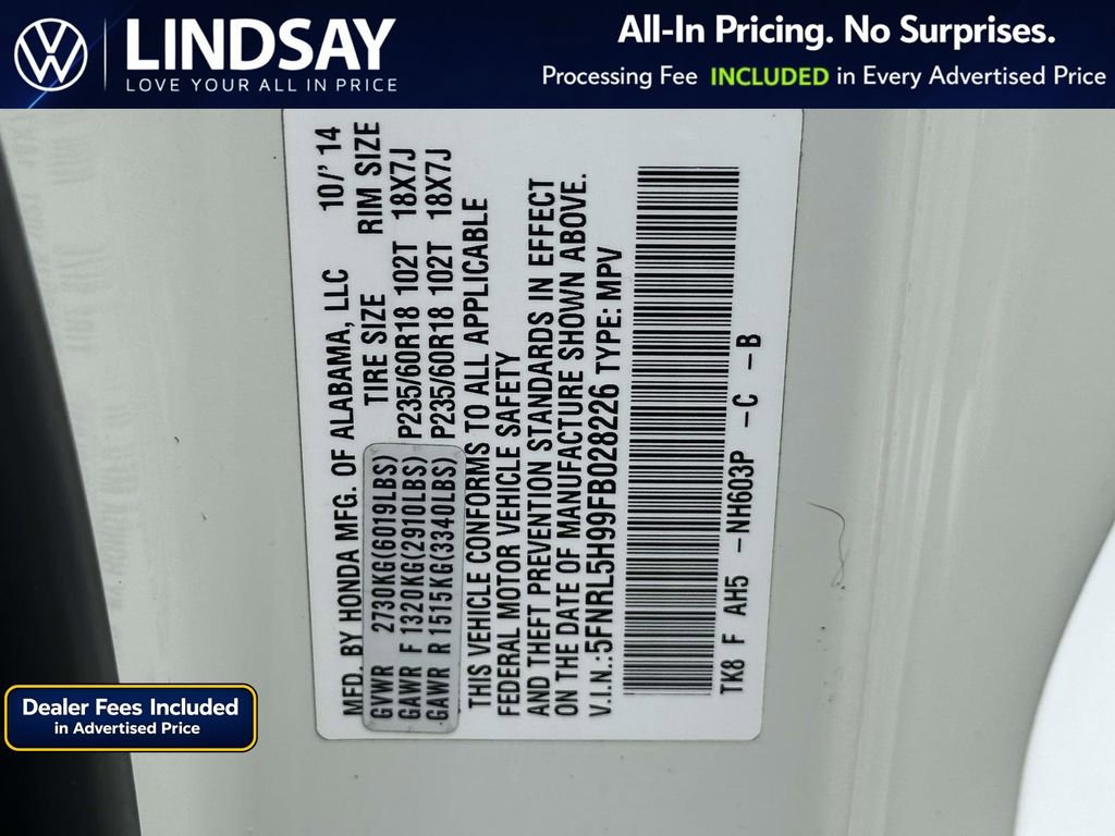 Used 2015 Honda Odyssey Touring Elite image 29
