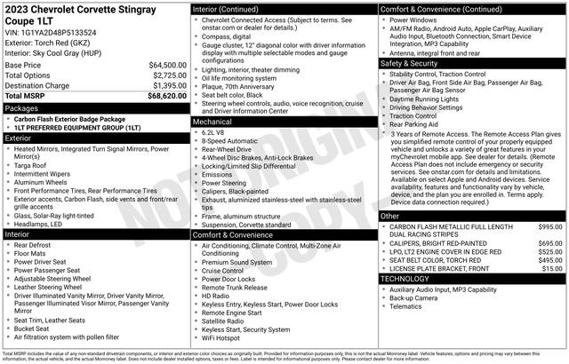 Certified 2023 Chevrolet Corvette Stingray Coupe w/ 1LT image 26