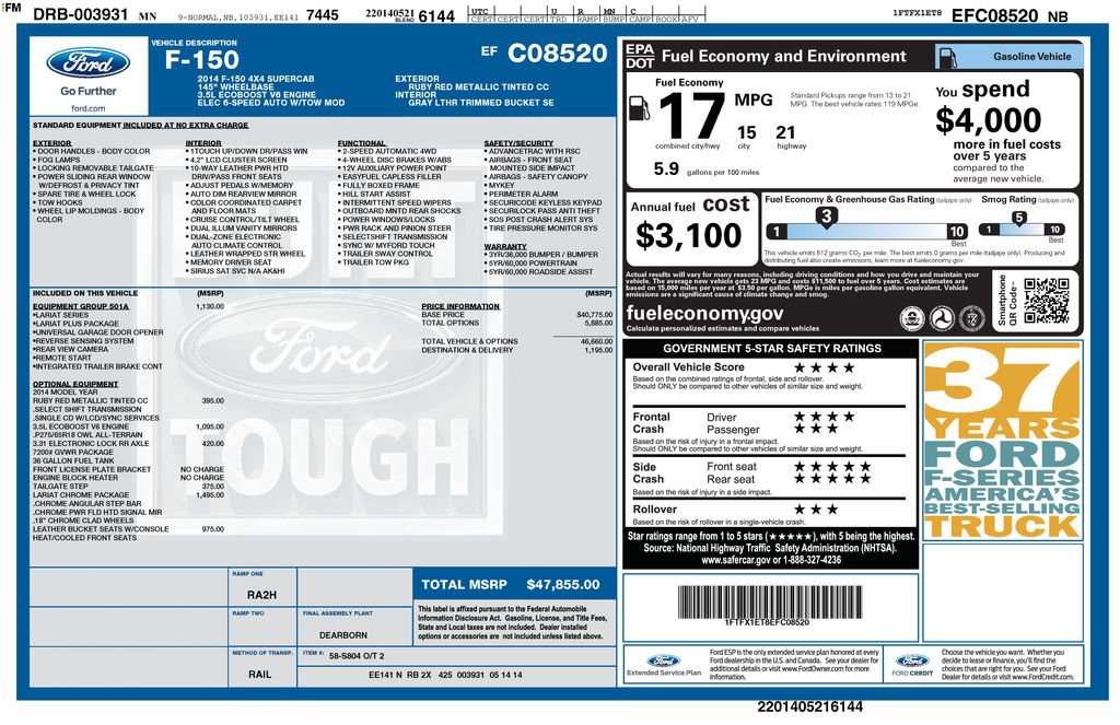 Used 2014 Ford F150 Lariat w/ Lariat Chrome Package AWD/4WD image 14
