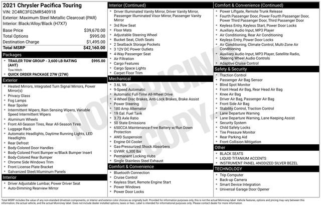 Used 2021 Chrysler Pacifica Touring image 15