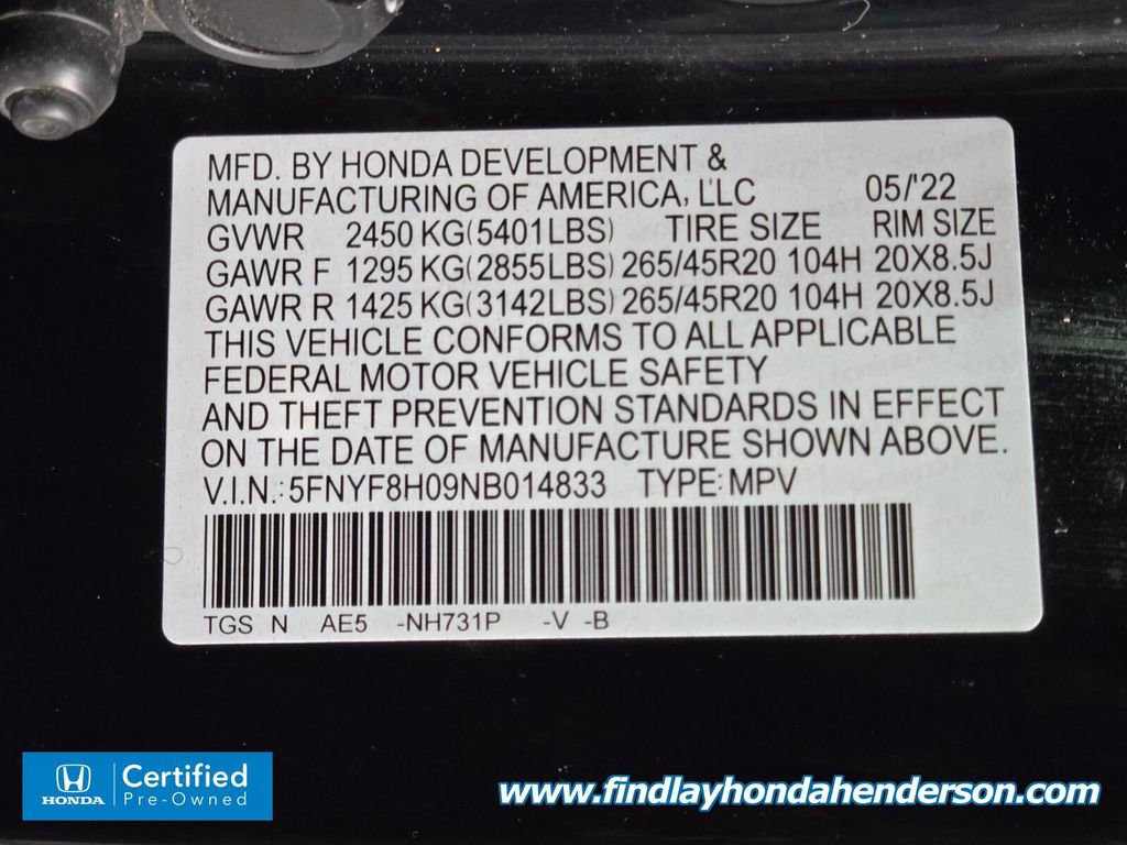 Certified 2022 Honda Passport Elite image 14