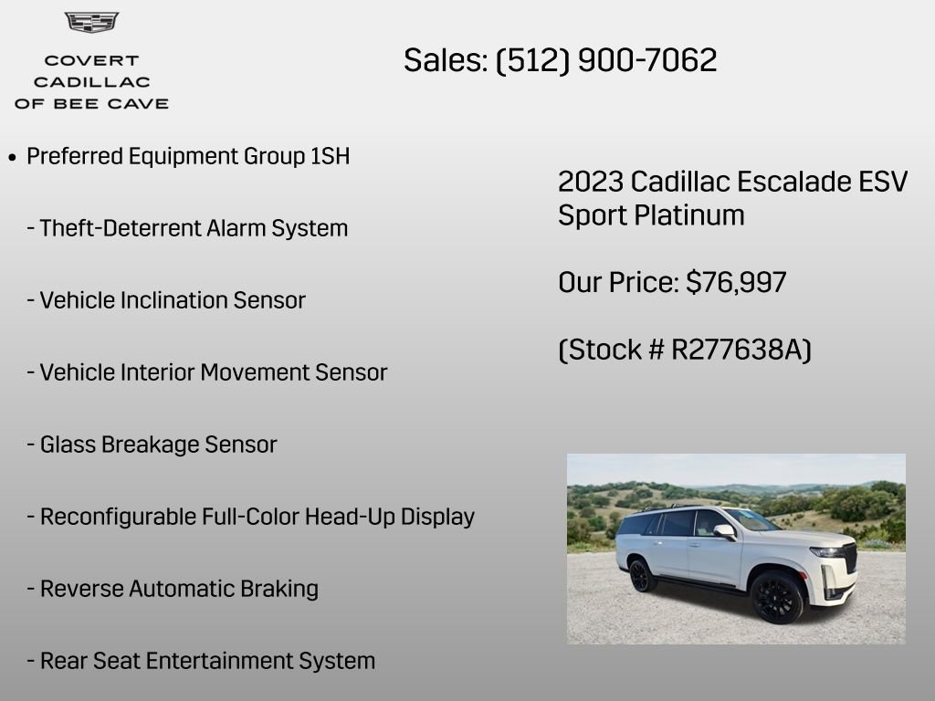 Certified 2023 Cadillac Escalade ESV Sport Platinum w/ LPO, ONYX Package AWD/4WD image 26