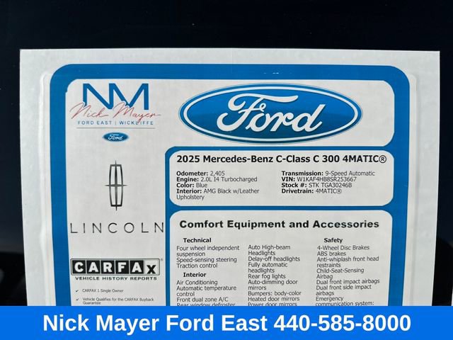 Used 2025 Mercedes-Benz C 300 4MATIC Sedan image 24