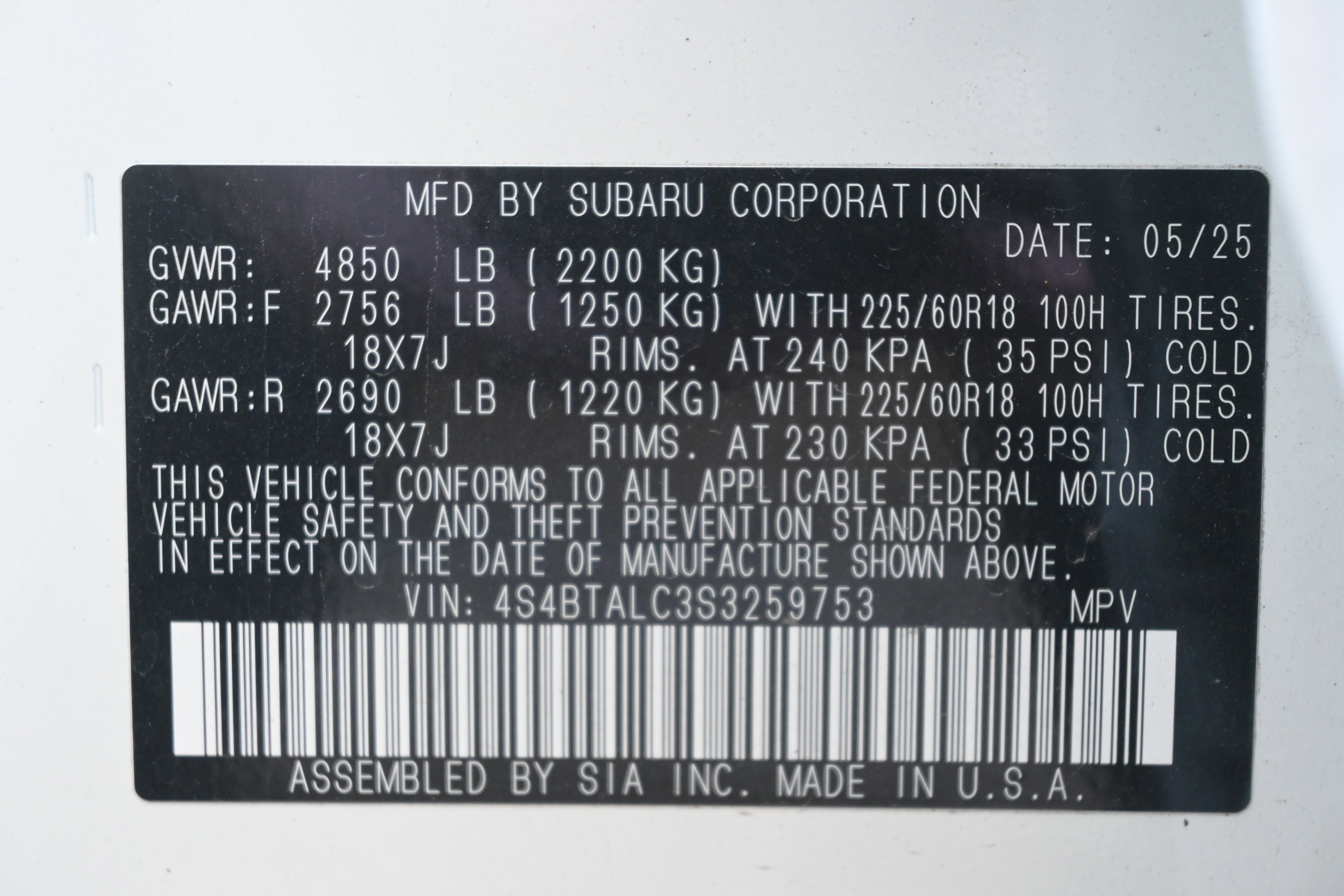 Certified 2025 Subaru Outback Onyx Edition AWD/4WD image 36