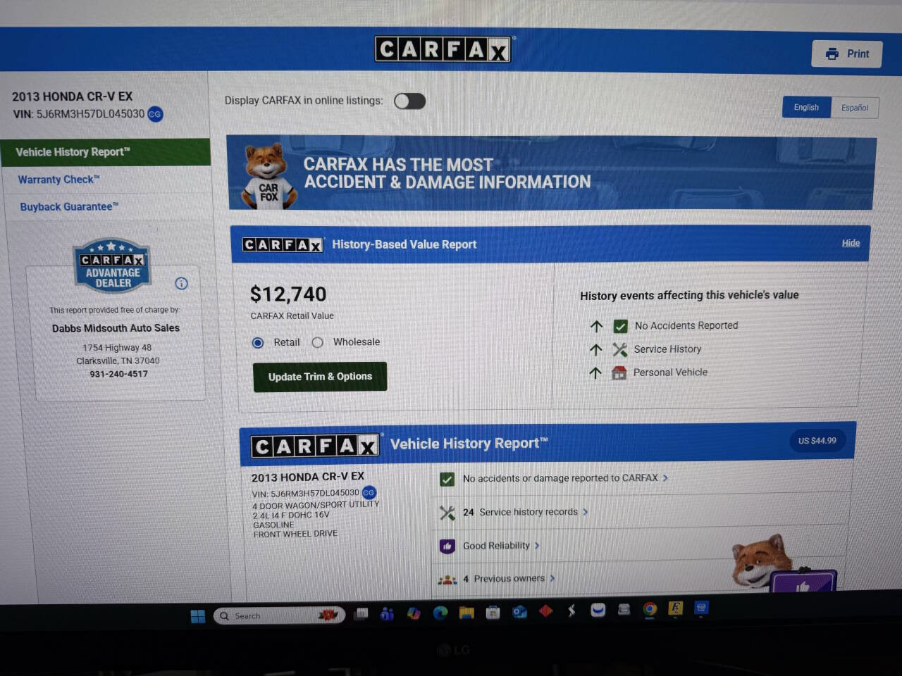 Used 2013 Honda CR-V EX image 19