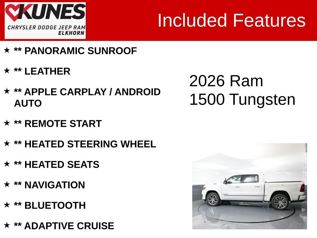New 2026 RAM 1500 Tungsten w/ Towing Technology Group image 2