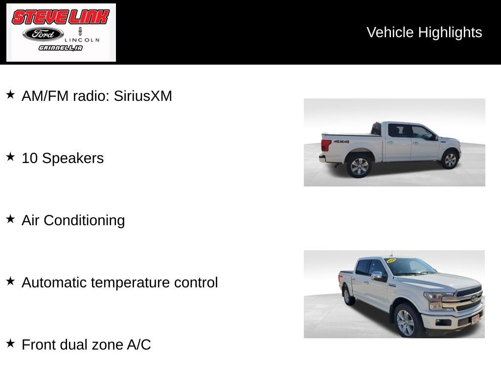 Used 2020 Ford F150 Platinum w/ Equipment Group 701A Luxury AWD/4WD image 14