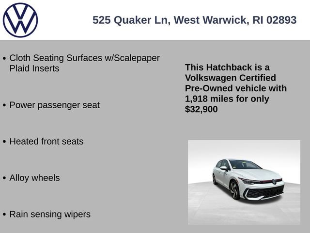 Certified 2025 Volkswagen GTI S FWD image 19
