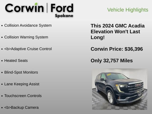 Used 2024 GMC Acadia Elevation image 6