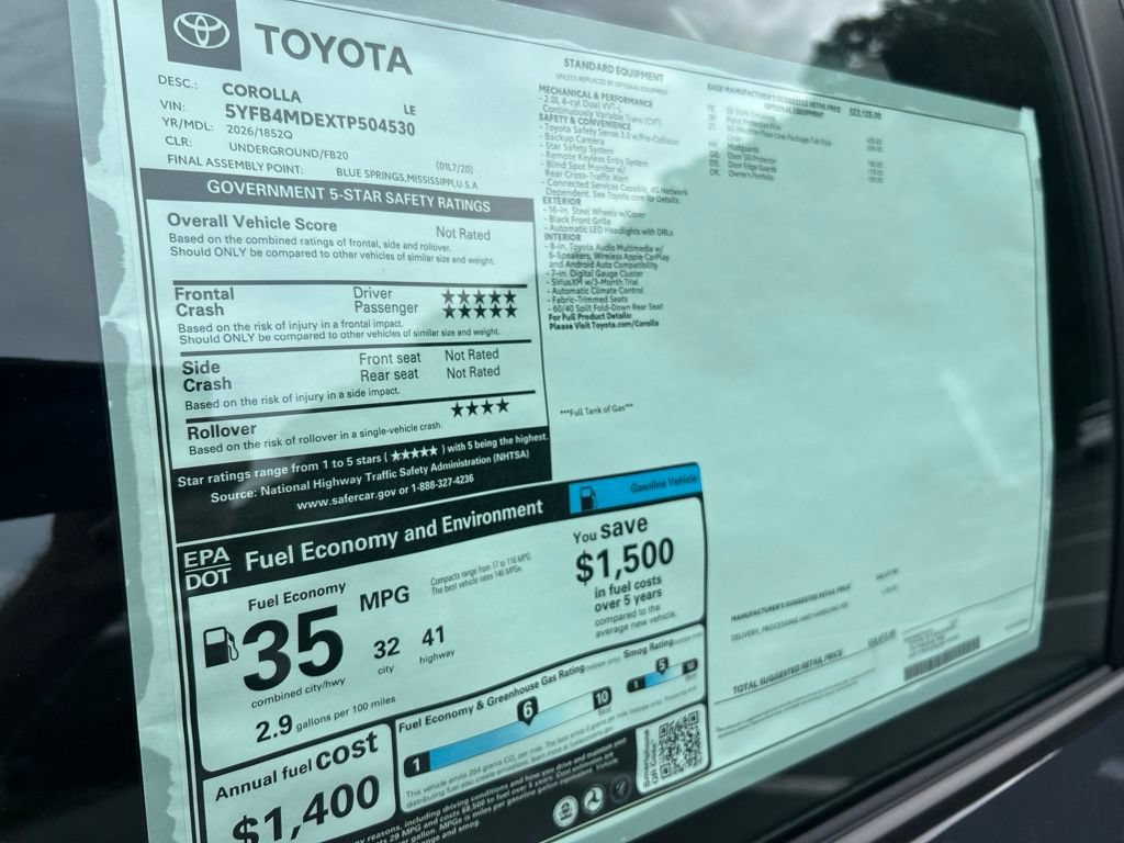 New 2026 Toyota Corolla LE FWD image 30