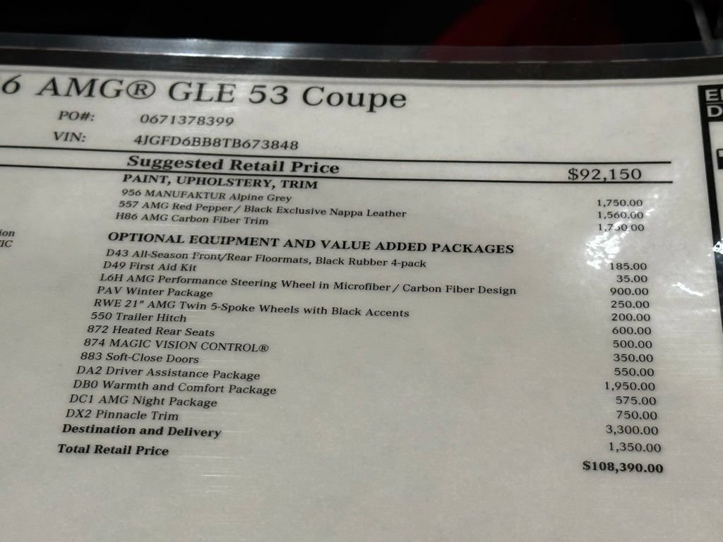 New 2026 Mercedes-Benz GLE 53 AMG 4MATIC Coupe image 20