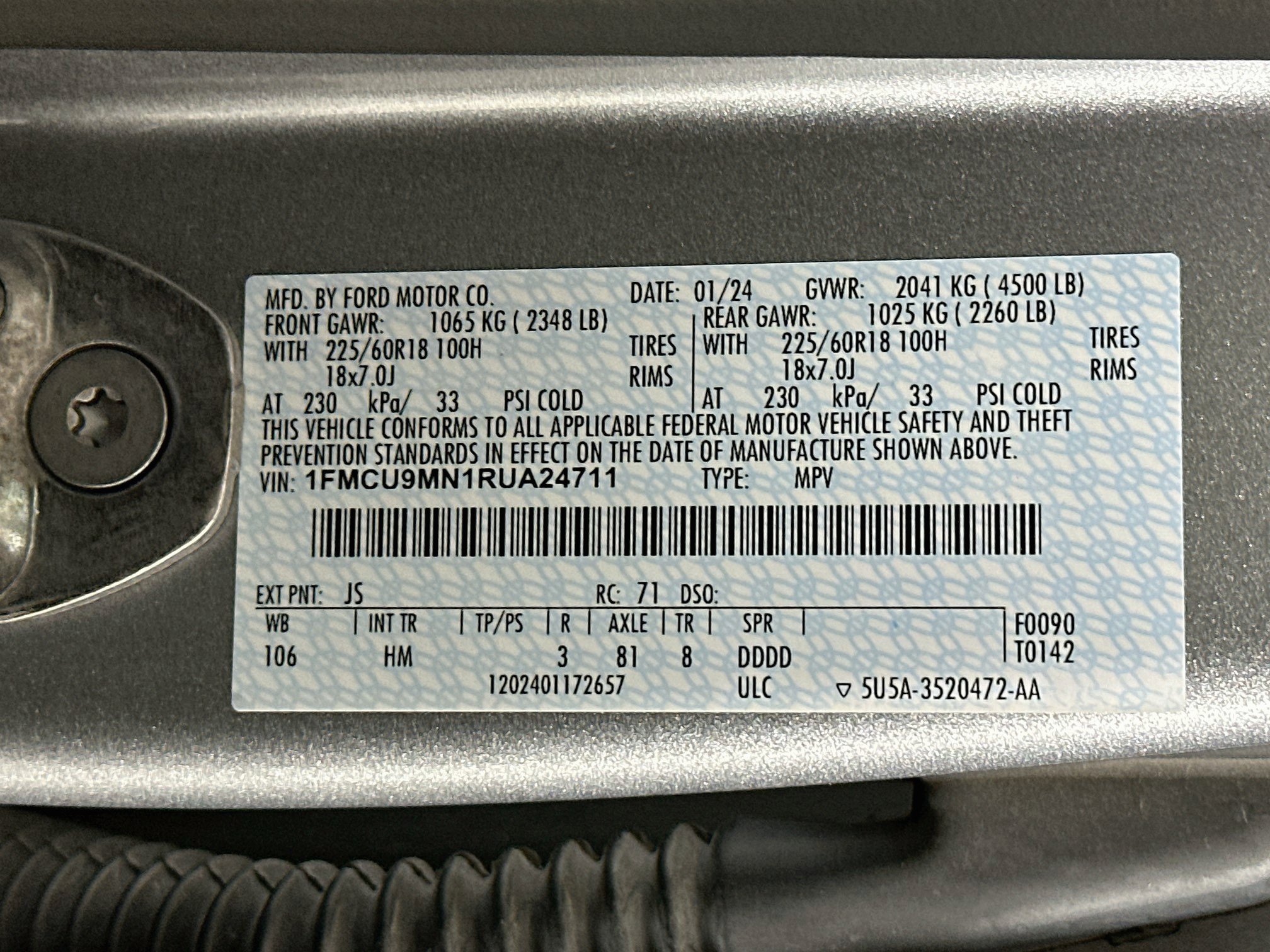 Used 2024 Ford Escape ST-Line AWD/4WD image 12
