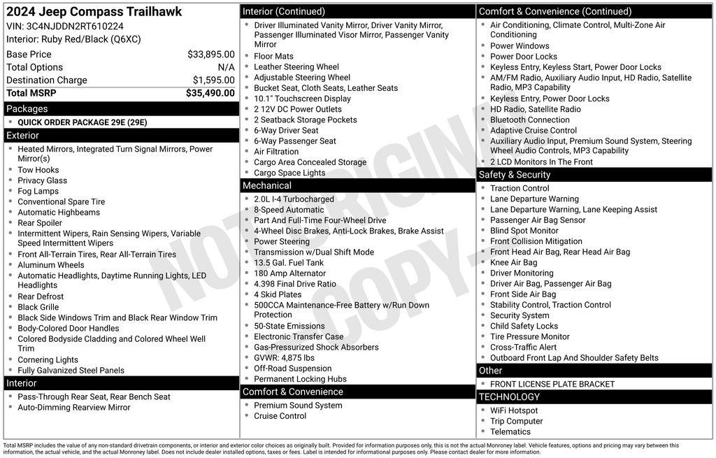 Used 2024 Jeep Compass Trailhawk image 6