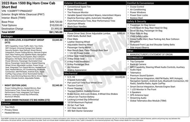 Used 2023 RAM 1500 Big Horn AWD/4WD image 9