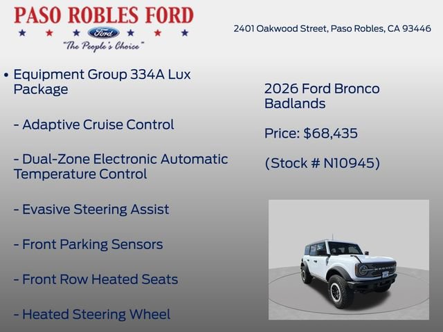 New 2026 Ford Bronco Badlands AWD/4WD image 12