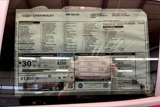 New 2026 Chevrolet Trax RS w/ Driver Confidence Package image 14