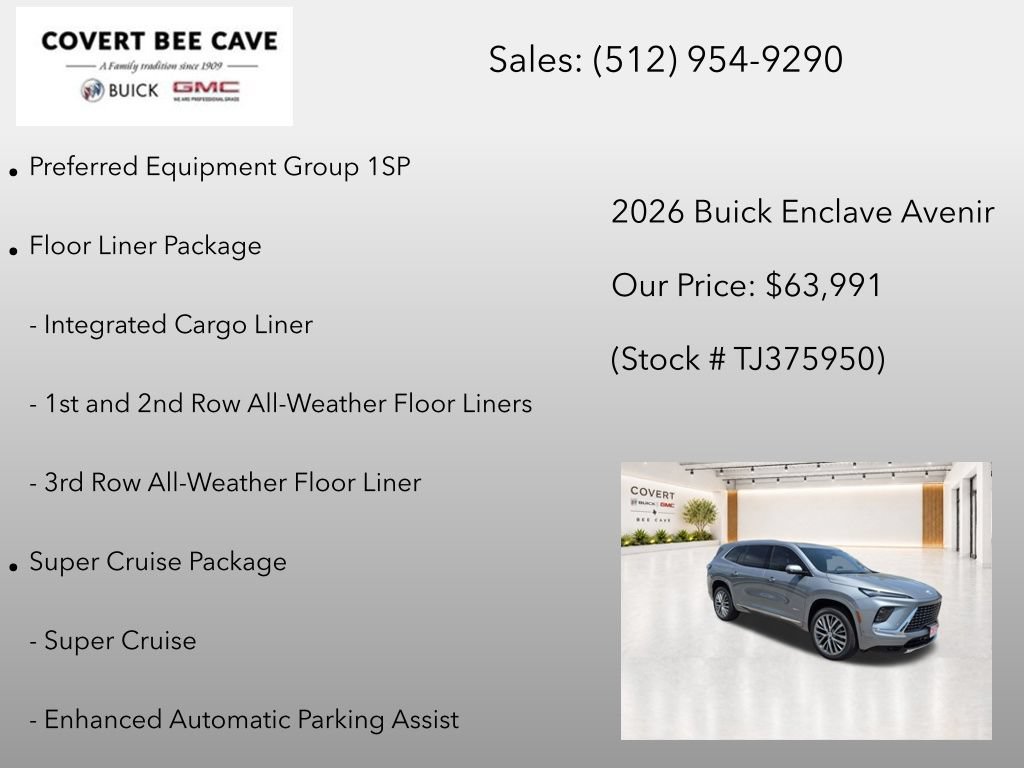 New 2026 Buick Enclave Avenir w/ Super Cruise Package FWD image 7