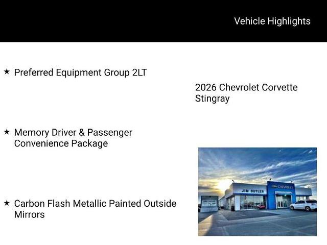 New 2026 Chevrolet Corvette Stingray Preferred Conv w/ Z51 Performance Package image 5