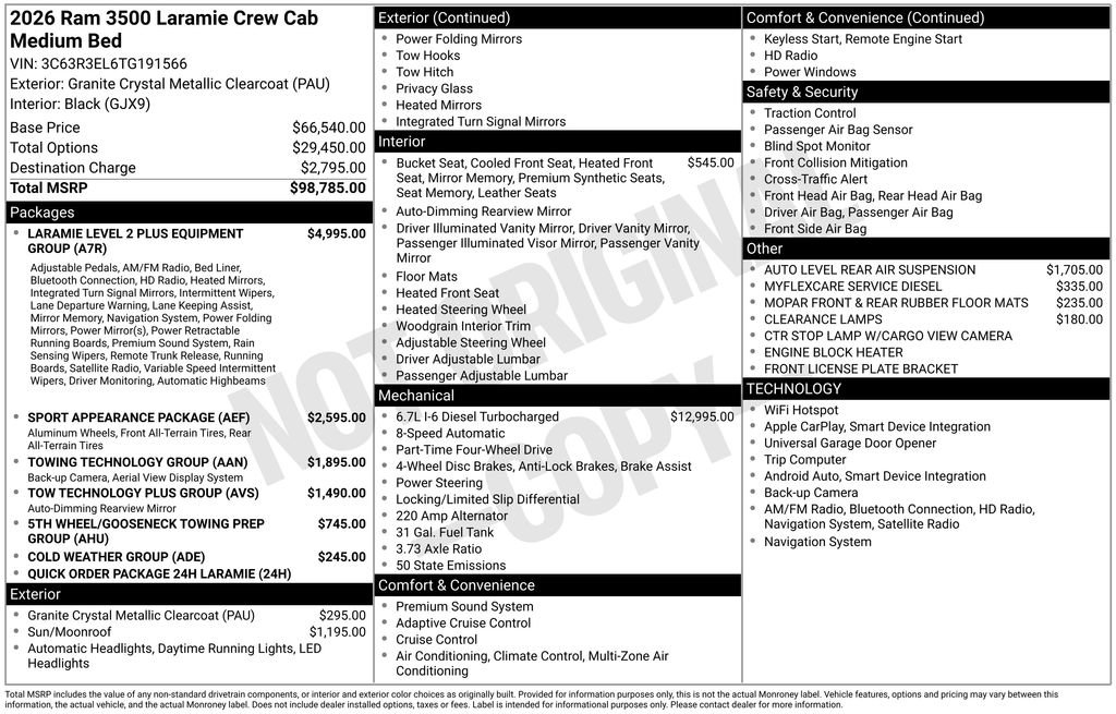 New 2026 RAM 3500 Laramie AWD/4WD image 7