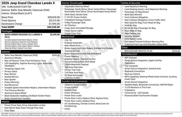 New 2026 Jeep Grand Cherokee Laredo X RWD image 35