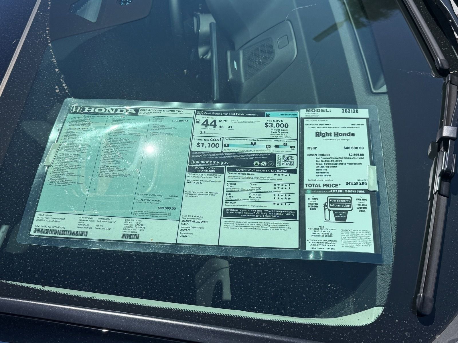 New 2026 Honda Accord Touring image 25