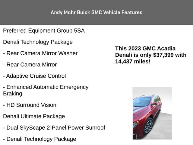 Used 2023 GMC Acadia Denali w/ Denali Ultimate Package AWD/4WD image 16