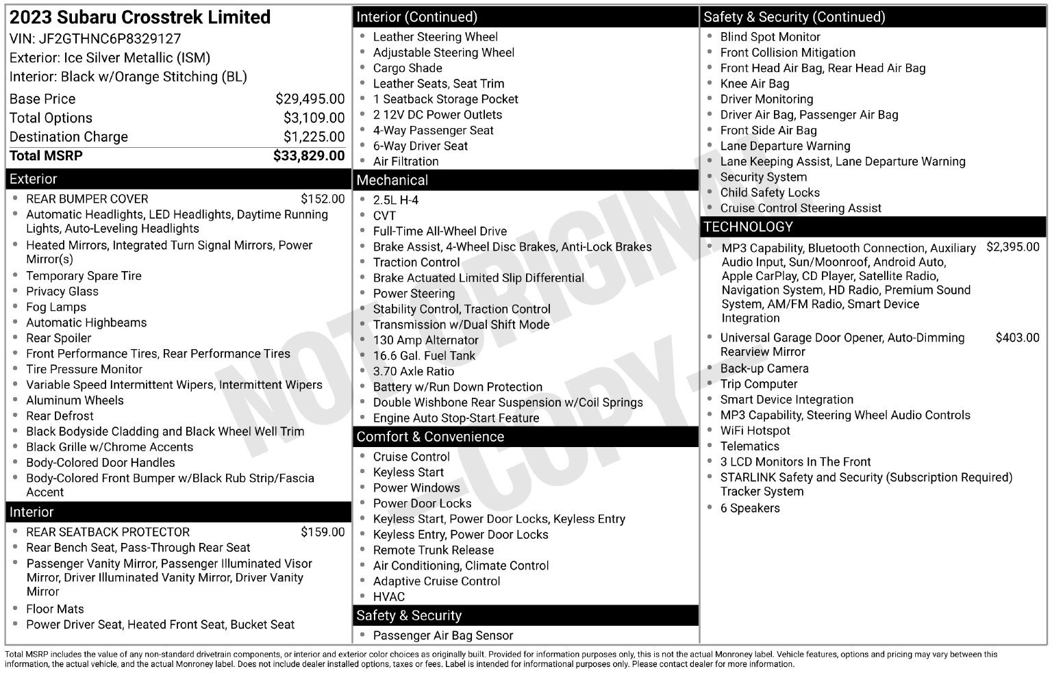 Certified 2023 Subaru Crosstrek 2.5i Limited AWD/4WD image 35