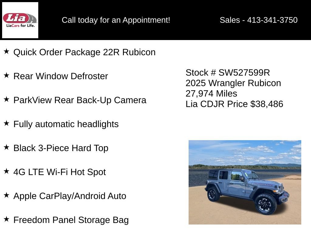 Certified 2025 Jeep Wrangler Unlimited Rubicon AWD/4WD image 6