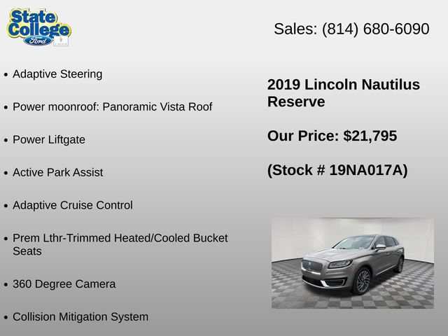 Used 2019 Lincoln Nautilus Reserve AWD/4WD image 18