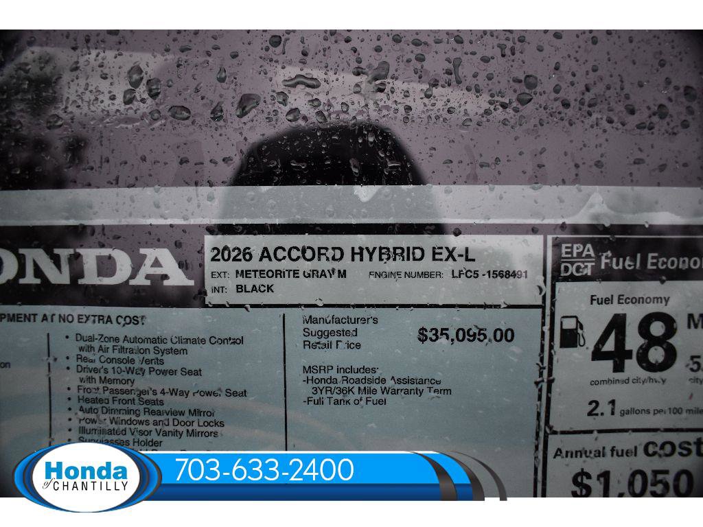 New 2026 Honda Accord Hybrid EX-L image 38