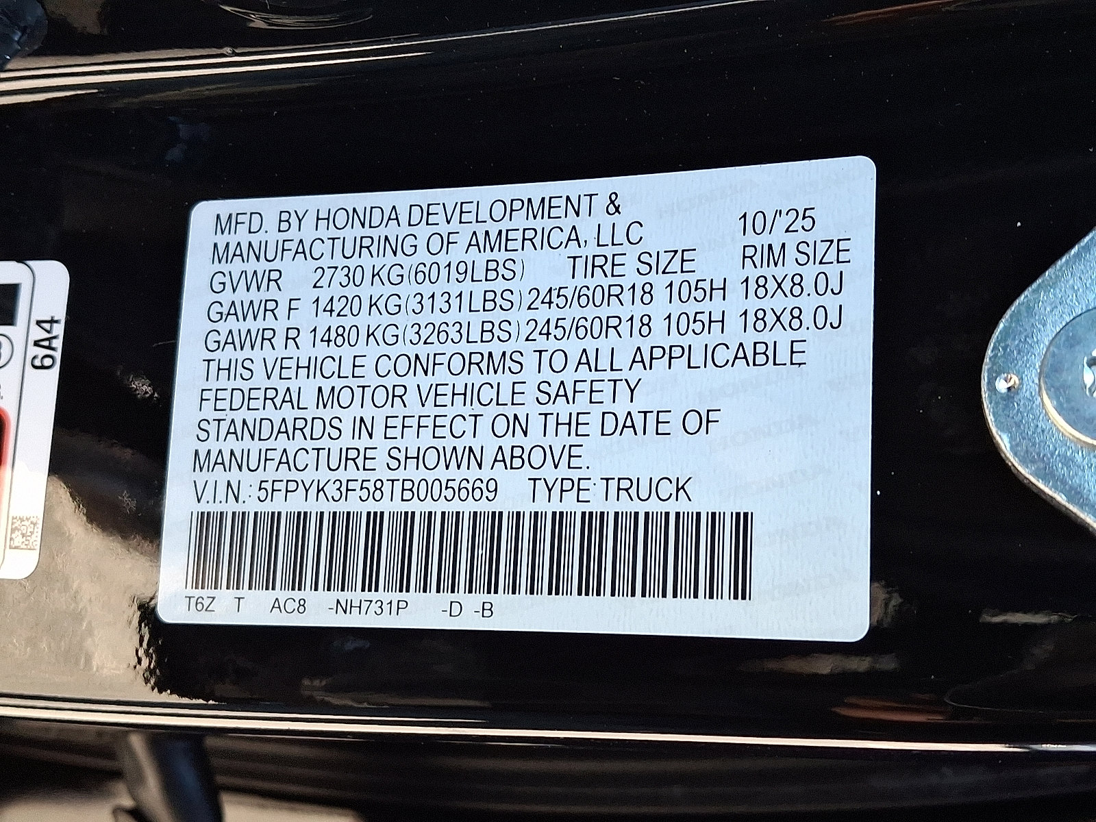 New 2026 Honda Ridgeline RTL image 10