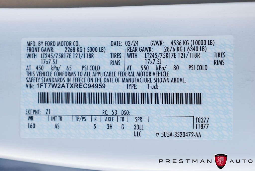 Used 2024 Ford F250 XL w/ XL Chrome Package RWD image 46