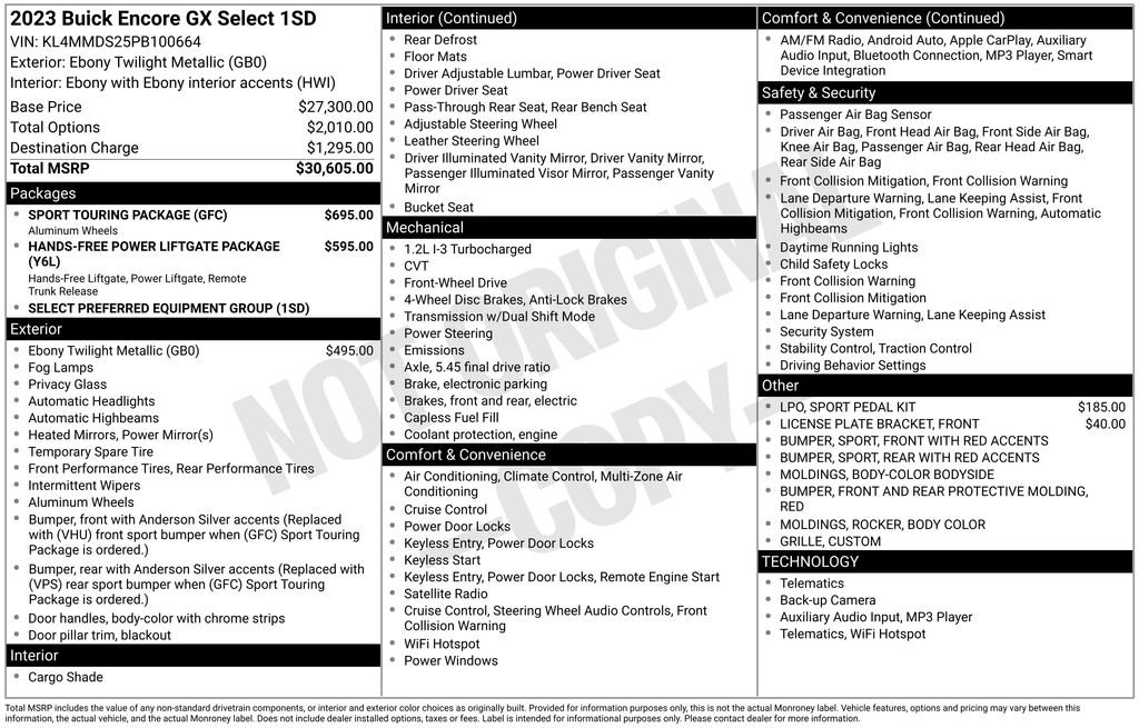 Used 2023 Buick Encore GX Select w/ Sport Touring Package image 38