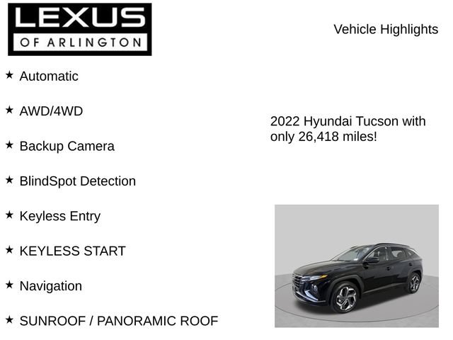 Used 2022 Hyundai Tucson SEL w/ Cargo Package AWD/4WD image 7