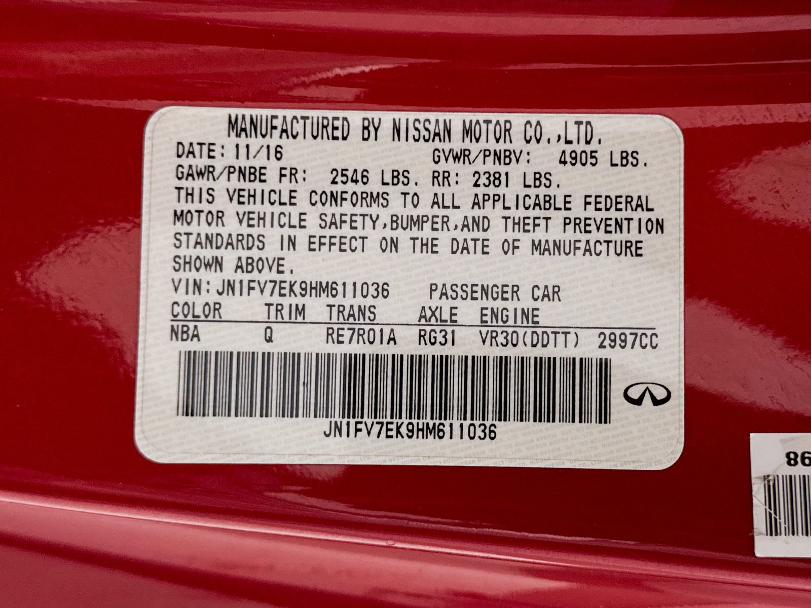 Used 2017 INFINITI Q60 Red Sport 400 RWD image 39