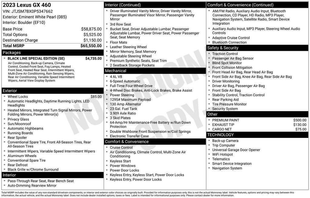Used 2023 Lexus GX 460 w/ Black Line Special Edition image 6