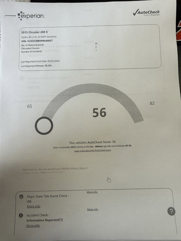 Used 2015 Chrysler 200 S w/ Comfort Group image 22