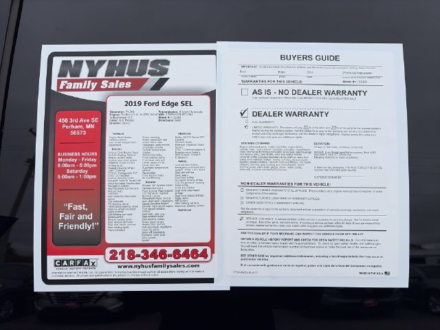 Used 2019 Ford Edge SEL w/ Equipment Group 201A AWD/4WD image 55