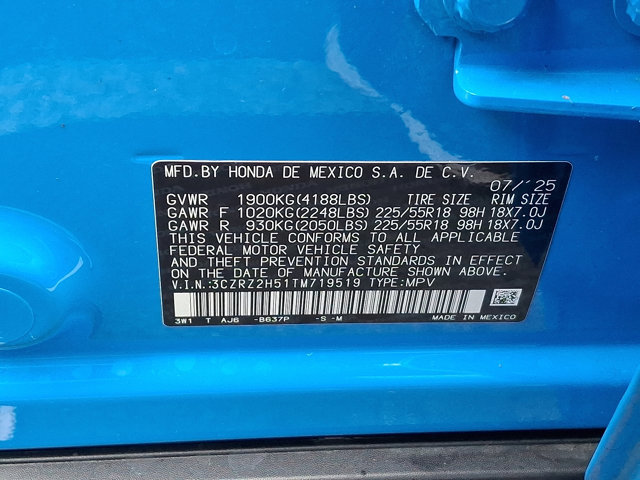 Certified 2026 Honda HR-V Sport image 28