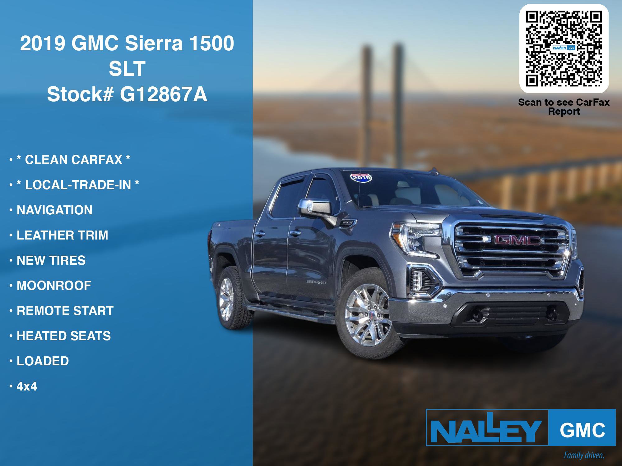 Used 2019 GMC Sierra 1500 SLT w/ SLT Premium Plus Package image 7