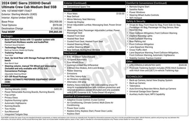 Used 2024 GMC Sierra 2500 Denali Ultimate AWD/4WD image 3