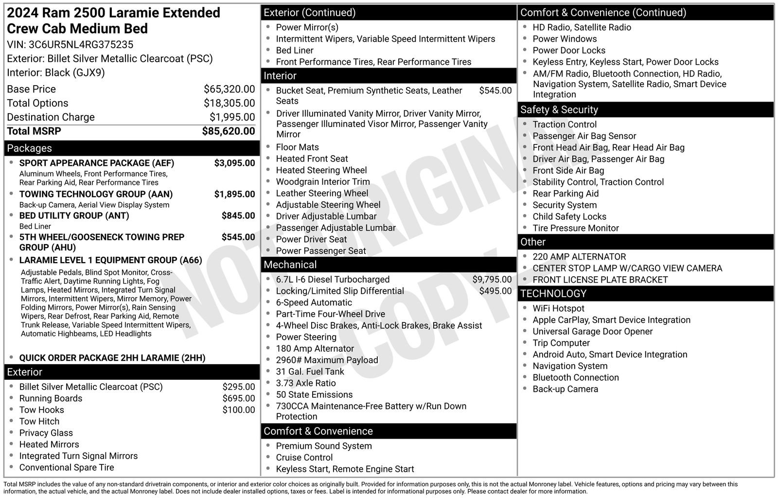 Used 2024 RAM 2500 Laramie w/ Sport Appearance Package AWD/4WD image 35