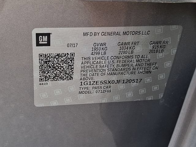 Certified 2018 Chevrolet Malibu Premier w/ Premier Sun and Wheel Package FWD image 29