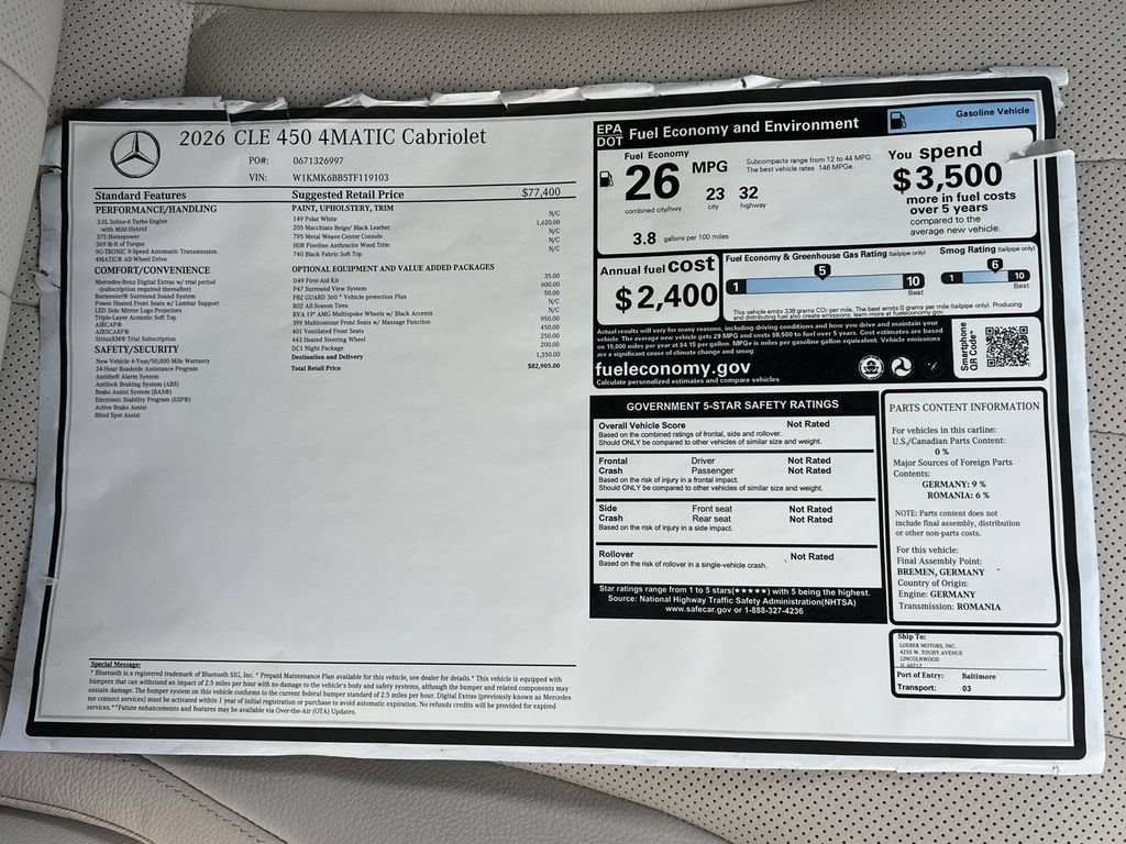 New 2026 Mercedes-Benz CLE 450 4MATIC Cabriolet image 37