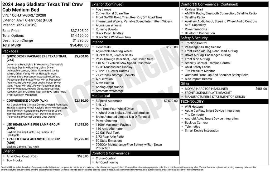Used 2024 Jeep Gladiator Sport AWD/4WD image 37