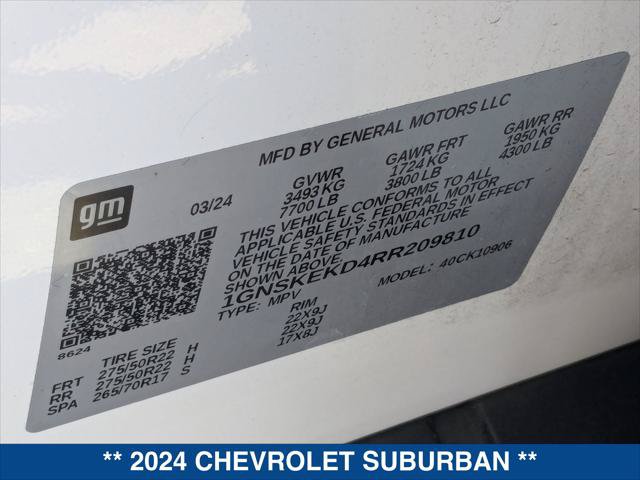 Used 2024 Chevrolet Suburban RST w/ Luxury Package AWD/4WD image 26