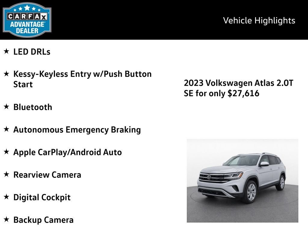 Certified 2023 Volkswagen Atlas SE AWD/4WD image 4