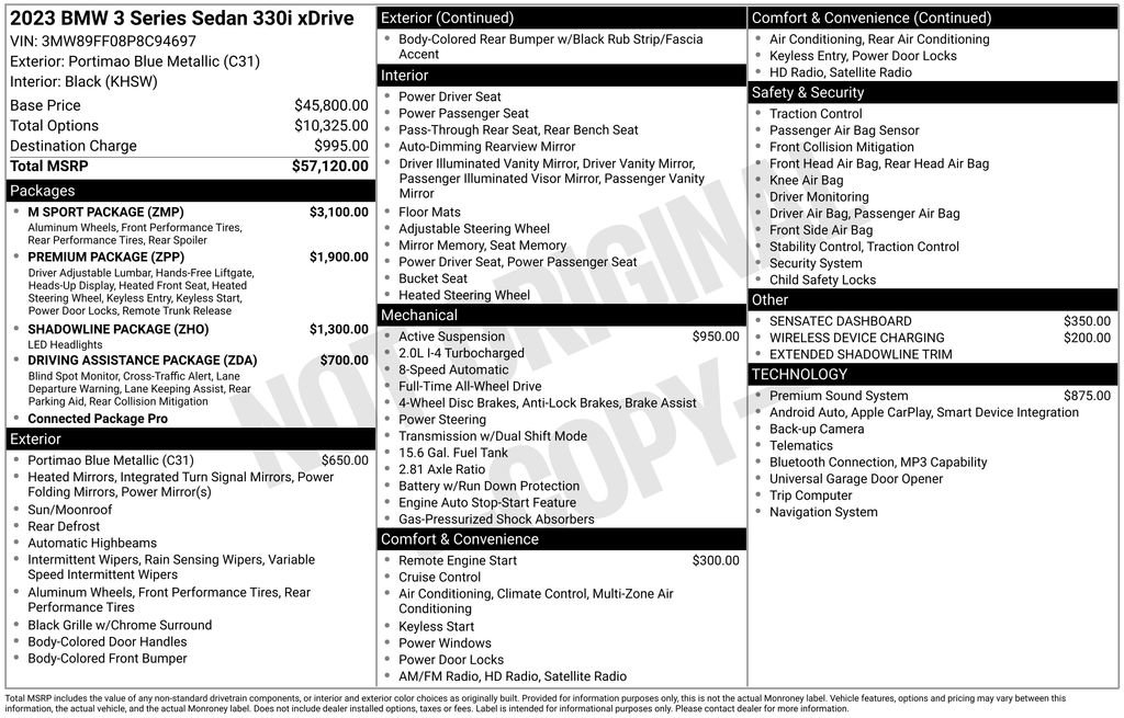 Used 2023 BMW 330i xDrive Sedan w/ M Sport Package AWD/4WD image 39