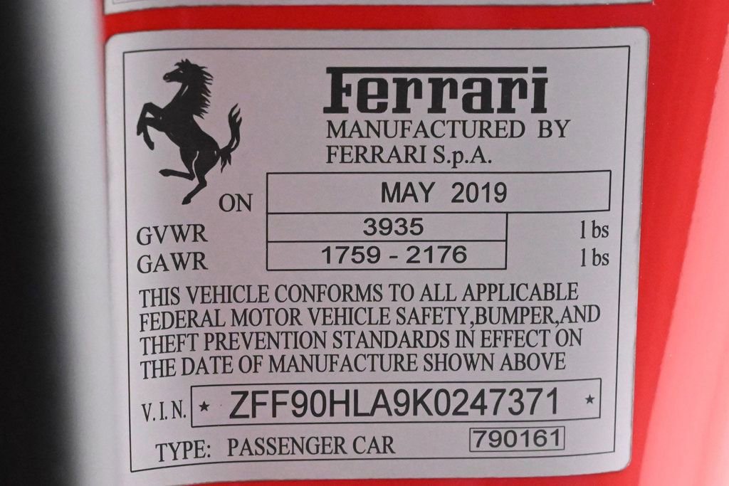 Certified 2019 Ferrari 488 Pista Coupe image 30