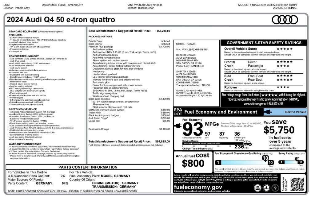 Used 2024 Audi Q4 e-tron Premium Plus w/ Premium Plus image 3